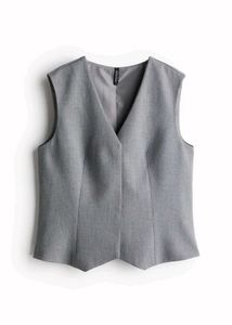 Women's Grey Sleeveless waistcoat
