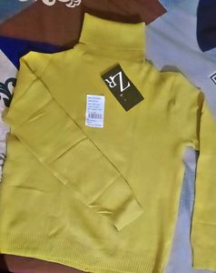 Yellow Turtleneck Sweater