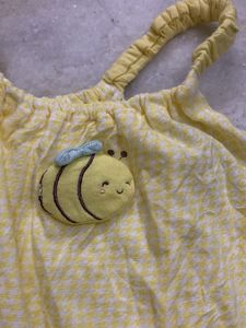 Cute Baby Girl's Yellow Bee Romper