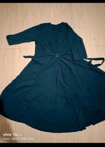 Emerald Green Wrap Dress