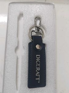 Blue Pen and Keychain Set