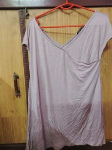 Light Pink Stylish Assymetrical Top