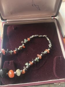 Boho Beaded Necklace with Pendant
