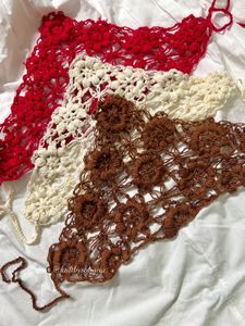 Crochet Floral bandana