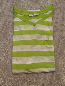 Woodland Striped V-Neck T-Shirt