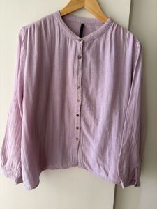 Light Purple Button-Up Blouse