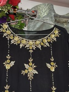 Embellished Black Kurta and sharara
