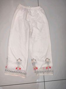 Embroidered White Kurta Set