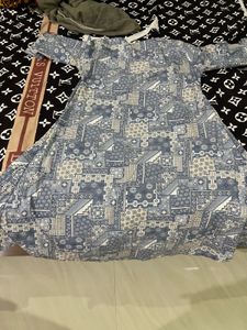 Patterned Blue Dress