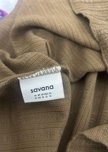 Cinched Waist Ribbed Square Neck Top