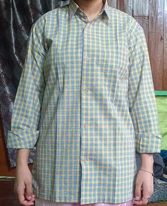 Plaid yellow shirt