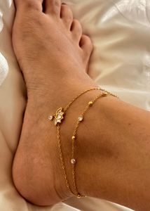 (LOWEST PRICE)Elegant Gold Anklet with Lotus Charm