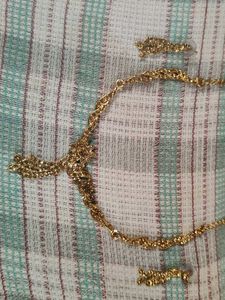 Gold-Tone Necklace and Earring Set