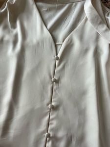 cream satin top