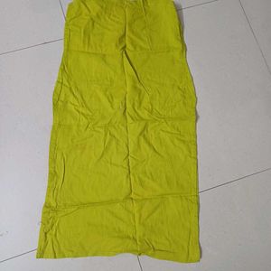 Bright Yellow/ Green Spaghetti Strap Cotton Slip