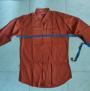Men's Red Button-Down Shirt