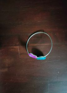 Blue and purple faux gemstones  cuff bracelet