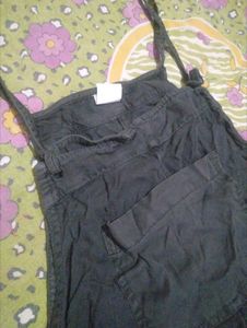 Black Short Overalls