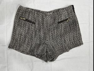 Tweed Zipper Pocket Shorts