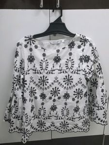 Original Gipsy Pure Cotton Top With Chikankari Handmade Work And Beautiful Sleeves