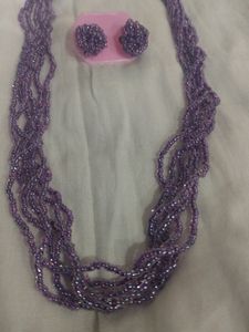 💥30rs Off Dazzling Beads Necklace And Earrings