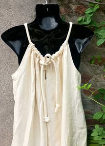 Elegant Cream Maxi Dress