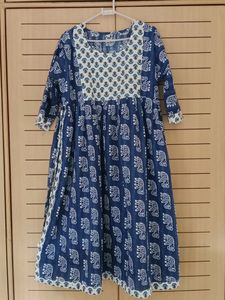 Naira Cut Kurti Of Blue Colour. Not Used