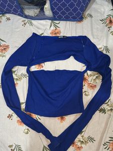 Blue Crop Top