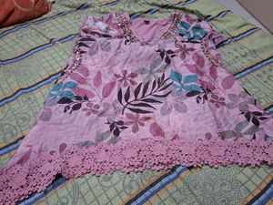 Peach lace kurta with pant💕