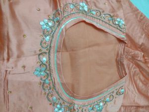 Elegant Peach rajputi poshak