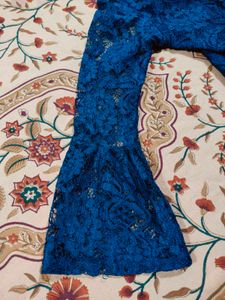 Elegant Teal Lace Top