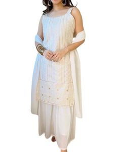 white kurta set suit