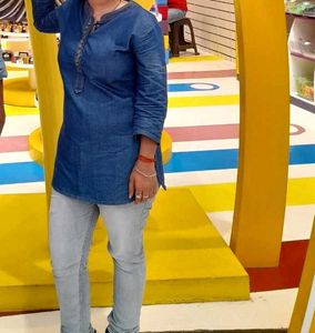 2 piece denim kurta