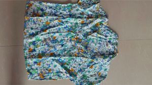 Floral Print Button-Up Shirt