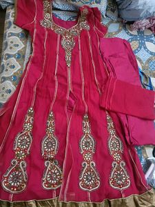 Heavy Work Party Wear Anarkali Suit With Pajami