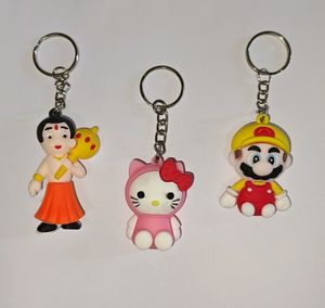 Set Of 3 Key Chains (Hello Kitty, Mario And Chhota Bheem)