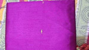 Vibrant Purple Silk Saree with Gold Border