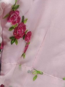 Beautiful Pink Floral Bell Sleeve dress