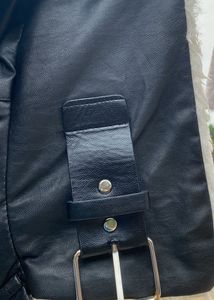 original Faux Leather Jacket with Sherpa Collar
