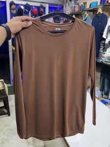 Men's Brown Long Sleeve T-Shirt