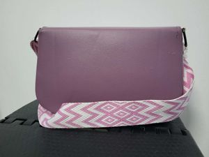 Stylish Lavender and Cream Crossbody Bag