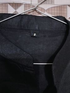 Black Linen Tunic Dress