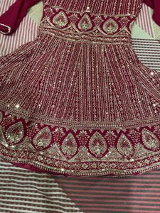 Elegant pink sharara set