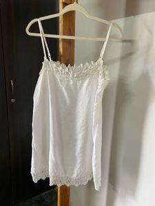 White Lace Trim Camisole