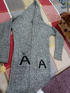 Long Hudded Sweater With Cap Never Used