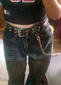 Edgy Studded Chain Belt