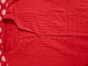 Maroon Cotton Kurta