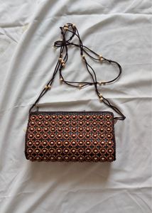 Vintage Beaded Clutch with Flower Detail