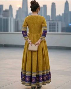 Stylish mustard Printed Kurta