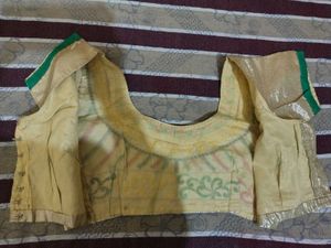 golden blouse multicolour embroidered